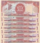 Trinidad and Tobago, 1 Dollar, 2006, UNC, p44, (Total 7 banknotes)
Estimate: $10-20