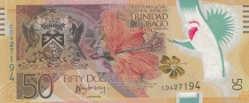 Trinidad And tobago, 50 Dollars, 2014, XF, p54a
serial number: CD 427194
Estimate: $5-10