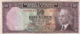 Turkey, 50 Kurush, 1942-1944, UNC, p133
serial number: B28 051516, İsmet İnönü portrait
Estimate: $25-50