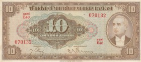 Turkey, 50 Lira, 1948, XF, p148
serial number: E40 070132
Estimate: $200-400