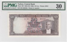 Turkey, 50 Lira, 1960, VF, p166
serial number: G01 084334
Estimate: $150-300
