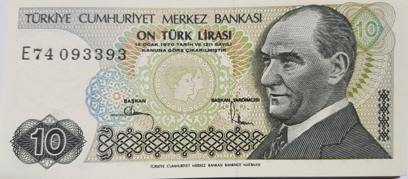 Turkey, 10 Lira, 1982, UNC, p193, (Total 98 banknotes)
all prefix "D" and "E"
...