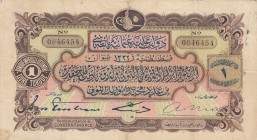 Turkey, Ottoman Empire, 1 Lira, 1914, VF, p68, Tristram - Nias / Ferid
V. Mehmed Reşad period, sign: Tristram - Nias / Ferid, AH: 1332, serial number...