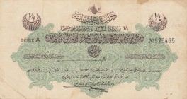 Turkey, Ottoman Empire, 1/4 Lira, 1915, VF, p71, Talat / Cavid
V. Mehmed Reşad period, sign: Talat / Hüseyin Cahid, AH: 18 Octaber 1331, serial numbe...