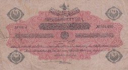 Turkey, Ottoman Empire, 1/2 Lira, 1917, FINE, p98, Cavid / Hüseyin Cahid
V. Mehmed Reşad period, sign: Cavid / Hüseyin Cahid, AH: 4 February 1332, se...