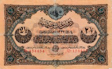 Turkey, Ottoman Empire, 2 1/2 Lira, 1916, VF, p100, Cavid / Hüseyin Cahid
V. Mehmed Reşad period, sign: Cavid / Hüseyin Cahid, AH: 6 August 1332, ser...