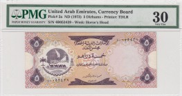 United Arab Emirates, 5 Dirhams,1973, VF, p2a
PMG 30, serial number: 4B053439
Estimate: $50-100