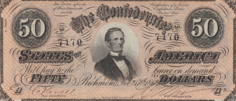 United State Of America, 50 Dollars, 1864, AUNC (-), Pg753
serial number:7170
...