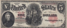 United State Of America, 5 Dollars, 1907, XF, p1986
serial number: K8795700
Estimate: $100-200