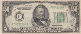 United States Of America, 50 Dollars, 1934, XF (-), P432l
serial number: F 00428006A
Estimate: $50-100