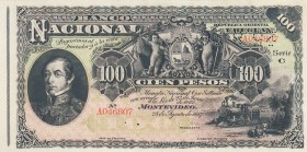 Uruguay, 100 Pesos, 1887, UNC, pA96
serial number: A 046807
Estimate: $500-1000
