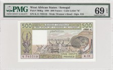 West Afrıcan States, Senegal, 500 Francs, 1984, UNC, p706kg
PMG 69 EPQ, serial number:K.11 785519, Very high condition
Estimate: $100-200