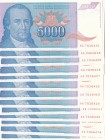 Yugoslavia, 5000 Dinara, 1994, UNC, p141, (Total 13 banknotes)
Estimate: $5-10