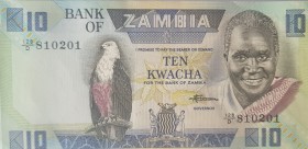 Zambia, 10 Kwacha, 1986-1988, UNC, p26e, BUNDLE
100 pieces consecutive banknotes
Estimate: $50-100
