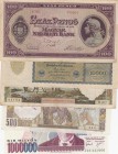 Serbia 500 Dinara, 1941, VF; Cambodia 500 Riels, 1972, VF; Hungary 100 Pengö, 1945, VF; Turkey 1.000.000 Lira, 1996, AUNC; Germany 10.000 Mark, 1922, ...