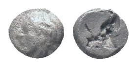 IONIA, Phokaia, Trihemiobol, 521-478 BC, AR Obv: Female head left, wearing helmet or close fitting cap Rev: Quadripartite incuse square Condition: Goo...
