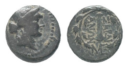 LYDIA. Sardes, 2nd-1st centuries BC. AE Obv: Laureate head of Apollo, right.
Rev: ΣAPΔIA / NΩN, Club right within wreath. Condition: Good very fine
...