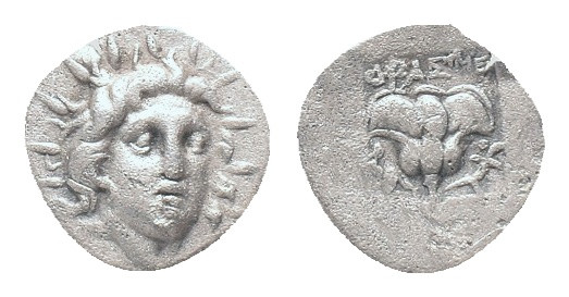 ISLANDS off CARIA, Rhodos. Rhodes. Circa 170-150 BC. Hemidrachm. AR "Plinthophor...