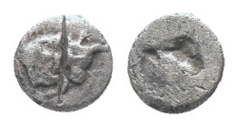 CARIA. Uncertain. 5th century BC. AR. Diobol? Obv: Head and neck of bull right Rev: Quadripartite incuse square Condition: Good very fine
Weight: 1.1...