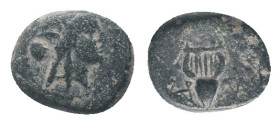 CARIA. Neapolis ad Harpasum. 2nd century BC. AE Obv: Laureate head of Apollo to right. Rev. Lyre Condition: Good very fine
Weight: 1.91 g
Diameter: ...