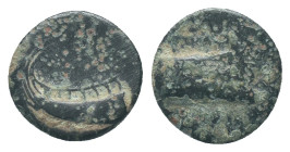 LYCIAN, Phaselis, Circa 250-221/0 BC, AE Obv: Prow of galley right.
Rev: ΦΑΣΗ,Stern of galley left Condition: Good very fine
Weight: 3.40 g
Diamete...
