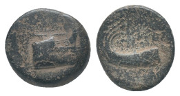 LYCIAN, Phaselis, Circa 250-221/0 BC, AE Obv: Prow of galley right.
Rev: ΦΑΣΗ,Stern of galley left Condition: Good very fine
Weight: 6.69 g
Diamete...