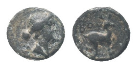 LYCIA, Bubon. 2nd-1st centuries BC. AE Obv: Draped bust of Artemis right, quiver over shoulder Rev: Stag standing right Condition: Good very fine
Wei...