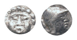 PISIDIA, Selge, Obol. 350-300 BC. AR Obv: Facing head of Gorgoneion.
Rev: Helmeted head of Athena right, astragal behind. Condition: Good very fine
...
