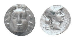 PISIDIA, Selge, Obol. 350-300 BC. AR Obv: Facing head of Gorgoneion.
Rev: Helmeted head of Athena right, astragal behind. Condition: Good very fine
...