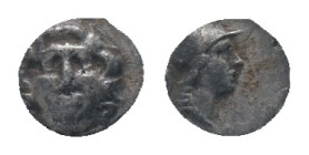 PISIDIA, Selge, Obol. 350-300 BC. AR Obv: Facing head of Gorgoneion.
Rev: Helmeted head of Athena right, astragal behind. Condition: Good very fine
...