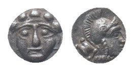 PISIDIA, Selge, Obol. 350-300 BC. AR Obv: Facing head of Gorgoneion.
Rev: Helmeted head of Athena right, astragal behind. Condition: Good very fine
...