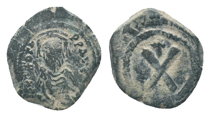 Phocas. AD 602-610, AE Decanummium (10 Nummi). Constantinople Obv: DM FOCA PP AV...