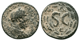 Roman ProvincialMacrinus. (217-218 AD). Æ Bronze. Syria. Antioch.Reference : "Repatinated"Condition: Very Fine