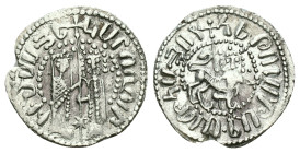 MedievalArmenia, Cilician Armenia. Hetoum I, AR, 1 Tram.  1226-1270 AD.Obv: ՀԵԹՈՒՄ ԹԱԳԱՒՈՐ ՀԱՅՈՑ (Hetoum king of the Armenians), Crowned lion standing...
