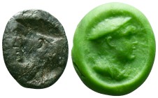 A roman bronze ring with engraved bezel.Circa 1st-3rd Century ADReference :Condition: Very Fine