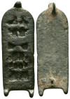 BYZANTINE BRONZE MILITARY BUCKLE.(7st-9th century).Ae.

Reference :
Condition: Very Fine

Weight: 13.3 gr.
Diameter: 54.4 mm