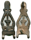 BYZANTINE BRONZE MILITARY BUCKLE.(7st-9th century).Ae.