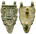 ROMAN BRONZE MILITARY BUCKLE.(1st-2nd century).Ae.

Reference :

Condition: Very Fine

Weight:14,1 gr.
Diameter:38,0 mm