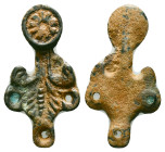 ROMAN BRONZE APLIQUE

Reference :

Condition: Very Fine

Weight: 2,3 gr.
Diameter:29,3 mm