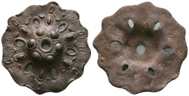 Byzantine openwork decorated Fitting !

Reference :

Condition: Very Fine

Weight: 26.7 gr.
Diameter: 49.8 mm