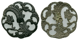 Byzantine openwork decorated Fitting !

Reference :

Condition: Very Fine

Weight: 1.51 gr.
Diameter: 22.7 mm
