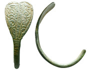 ROMAN BRONZE BRACELET.(1st-2nd century).Ae.

Reference :

Condition: Very Fine

Weight: 10.5 gr.
Diameter: 53 mm