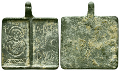 Byzantine Bronze Amulet.(Circa 6th - 9th century).Ae.Reference :Condition: Very Fine