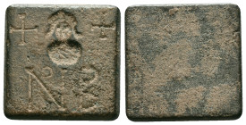 BYZANTINE BRONZE WEIGHT.(Circa 6th - 9th century).Ae.Reference :Condition: Very Fine