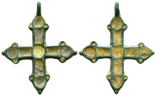 BYZANTINE EMPIRE BRONZE CROSS ( 8th - 10 th century ) .AeReference :Condition: Very Fine