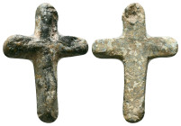BYZANTINE EMPIRE BRONZE CROSS ( 8th - 10 th century ) .AeReference :Condition: Very Fine