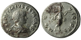 Geta, as Caesar (AD 198-209). Laodicea ad Mare
AR Denarius (19mm, 2,48g)
Obv: P SEPTIMIVS GETA CAES. Bust of Geta, bare-headed, draped, right.
Rev: MA...