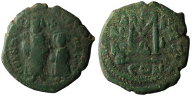 Heraclius with Heraclius Constantine (AD 610-641). Constantinople
AE Follis (27mm, 9,15g)