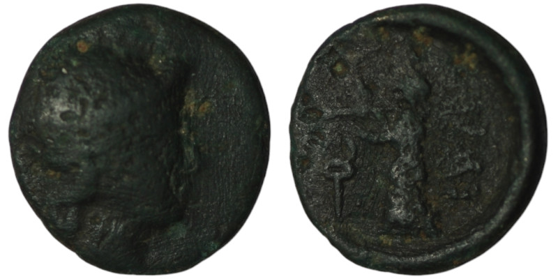 TROAS. Ilion. (281-228 BC).
AE Bronze (13mm, 1,38g)
Obv: Head Athena wearing Kor...