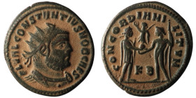 Constantius I, as Caesar (AD 293-305). Kyzikos
AE Antoninianus (23mm, 3,46g)

Artificial sandpatina